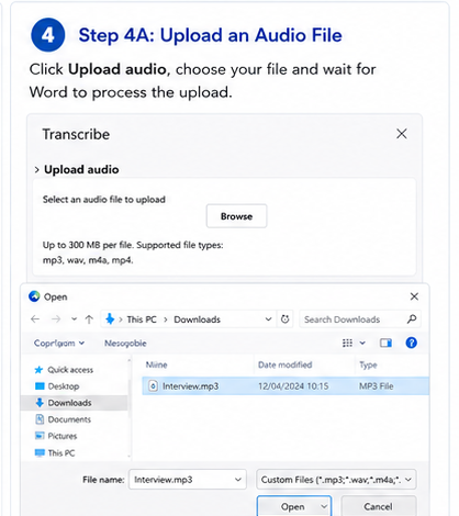 audio file upload